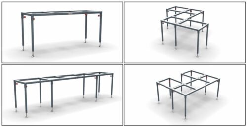 FLEXIBLE WORKTABLE WHITE RUBBER W/ Extentions